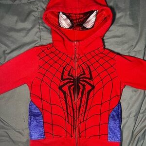 Amazing Spider-Man 2 Toddler Hoodie 3T Mask Zip Up Marvel Red 2014
